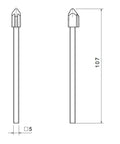 CAPUS Panel - Extension shaft, length 100 mm