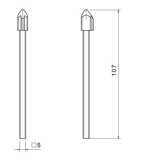 CAPUS Panel - Extension shaft, length 100 mm