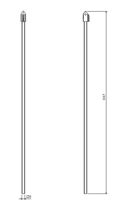 CAPUS Panel - Extension shaft, length 300 mm