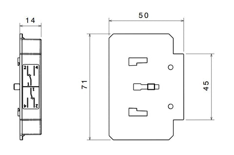 CAPUS Panel - Pilot switch, 1 NC + 1 NO, screw terminal