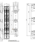 Adaptor plat, dublu pt. separator vertical de 185mm, NH00