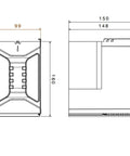 Capac compartiment borne măr. 1-3, lăţime 100mm