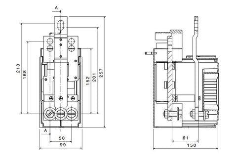 Modul trafo curent universal în compartimentul de conexiuni