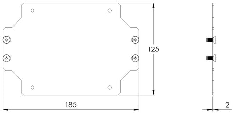 Placă de montaj pentru WKA1520, Î=150 L=200mm