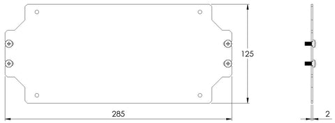 Placă de montaj pentru WKA1530, Î=150 L=300mm