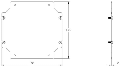 Placă de montaj pentru WKA2020, Î=200 L=200mm