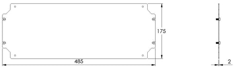 Placă de montaj pentru WKA2050, Î=200 L=500mm