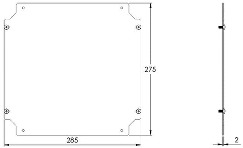 Placă de montaj pentru WKA3030, Î=300 L=300mm