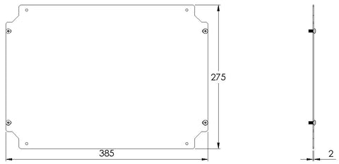 Placă de montaj pentru WKA3040, Î=300 L=400mm