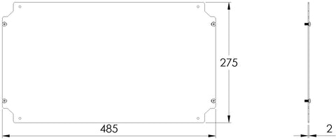 Placă de montaj pentru WKA3050, Î=300 L=500mm