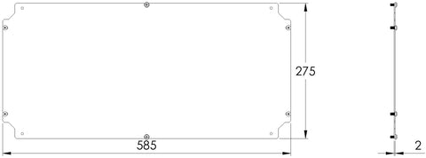Placă de montaj pentru WKA3060, Î=300 L=600mm