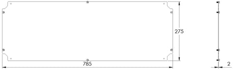 Placă de montaj pentru WKA3080, Î=300 L=800mm