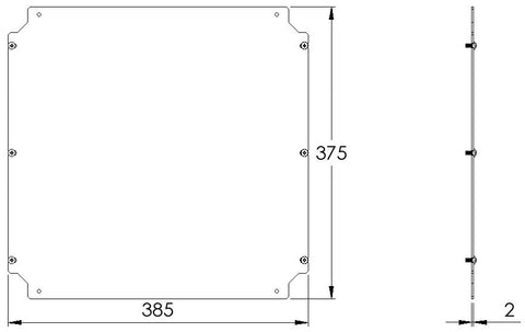 Placă de montaj pentru WKA4040, Î=400 L=400mm