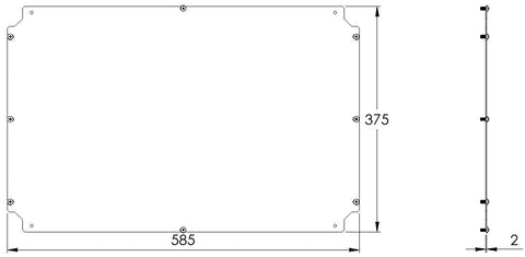Placă de montaj pentru WKA4060, Î=400 L=600mm
