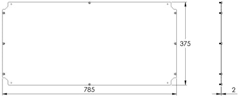 Placă de montaj pentru WKA4080, Î=400 L=800mm