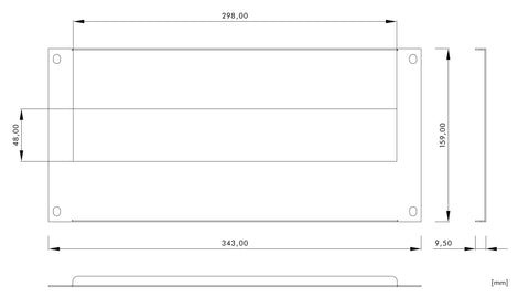 Plastron decupat WSA pentru WSAIExxxxF, I=160, L=400mm