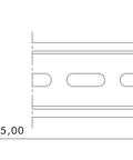 Şină DIN pt. WSA Î=7,5mm pentru cutii cu laţimi de 500mm