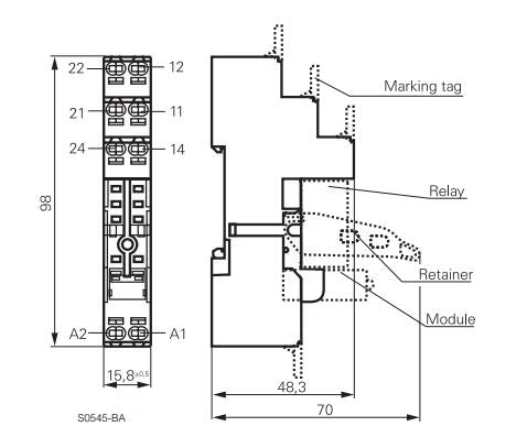 Modul LED rosu 6/24 Vcc +dioda pt.relee PT