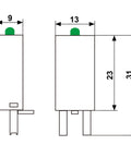 Modul LED roșu pentru soclu RS 110-240V c.a.