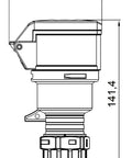 Priză CEE, 5 poli 16A 400V IP44, Quick connection