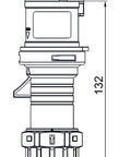 Fişă CEE, 5 poli 16A 400V IP44