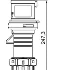Fişă CEE, 5 poli 63A 400V IP44