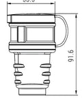 Priză Schuko, rezistentă la impact, 16A IP54 cu capac, tip F