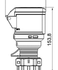 Priză CEE mobilă, 5 poli, 32A 400V IP44