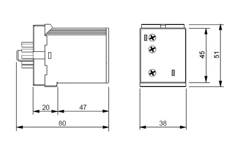 Releu temporizator 12-240V 8A 2C comutator