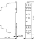 Releu temporizat la declanşare, 24VAC/DC + 230VAC,1CO,5A