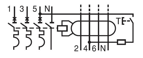 Combined MCB/RCD (RCBO) 3+N, AMPARO 6kA, C 13A, 30mA, Typ A