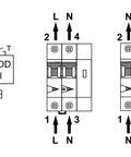AFDD, seria Lisa, B 10 A, 2 poli, 30 mA, A/cu temp., 10 kA