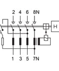 Residual current circuit breaker 63A, 4-p, 30mA, type A,G,V