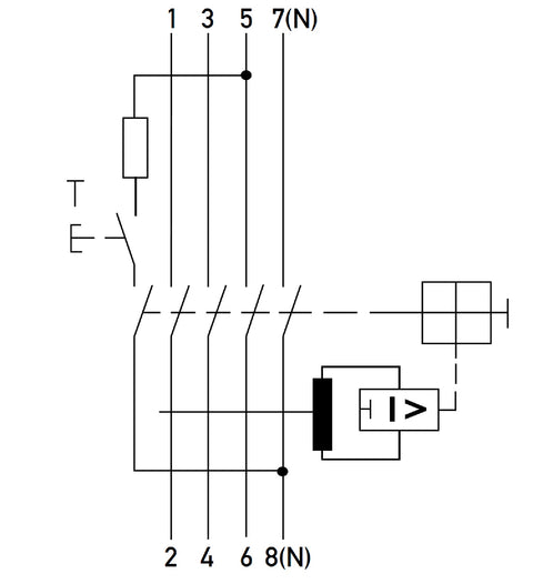 Residual current circuit breaker 40A, 4-p, 30mA, type F,G,V