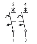 Miniature Circuit Breaker (MCB) DC-B20, 2-pole, 40° C, 10kA