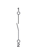 Comutator modular 0-1, 1NO, 16A