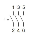 Comutator modular 0-1, 3NO, 16A