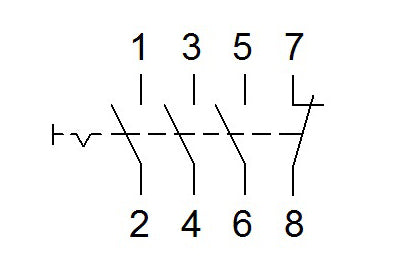 Comutator de comandă modular, 0-1, 3ND + 1NÎ, 16A