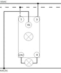 Buton modular (cu revenire) 1ND+1NI, cu LED, 16A, 24VAC/DC