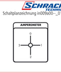 Comutator ampermetric de panou, 1-pol/20A, 0-1-2-3