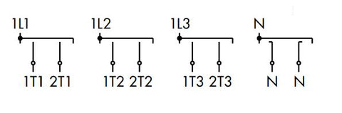 KA40 Changeover Switch Netz-0-Notstrom, modular, 4-pole 40A