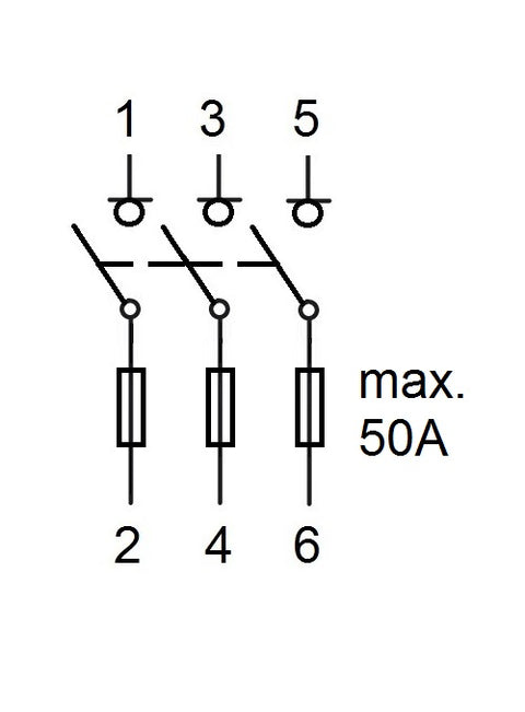 Soclu pentru portfuzibile D02, seria ARROW S, 3-poli, 50A