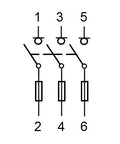 Soclu pentru portfuzibile D02, seria ARROW S, 3-poli, 63A