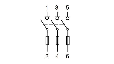 Soclu pentru portfuzibile D02, seria ARROW S, 3-poli, 63A