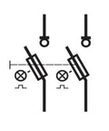 Separator de sarcină pentru portfuzibile D0 TYTAN-II 2p, 63A