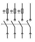 Separator vertical pt. portfuzibile D02, TYTAN R, 3 poli+N