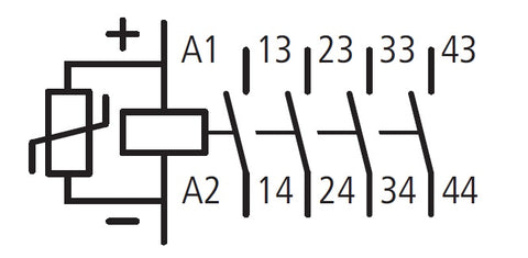 Contactor ALEA II auxiliar, 4 ND, bobina la 24Vcc