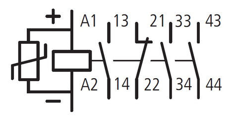 Contactor ALEA II auxiliar, 3 ND + 1 NÎ, bobina la 24Vcc