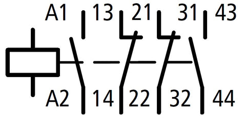 Contactor ALEA II auxiliar, 2 ND + 2 NÎ, bobina la 230Vca