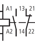Contactor ALEA II auxiliar, 2 ND + 2 NÎ, bobina la 24Vcc